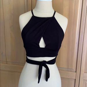 NWOT Cropped Wrap Top